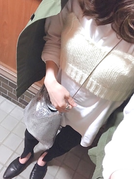 「Shelly island（シェリーアイランド）のアイテム（レギンス/スパッツ）」を使った、e.urachanさん（レディース・153cm）の春コーディネート