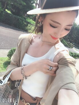 「qcillo&c（クッチロアンドシー）のアイテム」を使った、e.urachanさん（レディース・153cm）の夏コーディネート