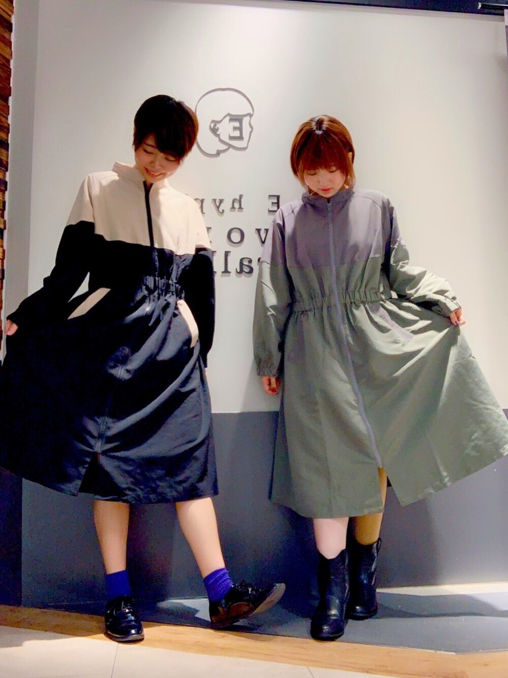 「大人トレンドカジュアル、シンプルコーデ、イーハイフンワールドギャラリー(E hyphen world gallery)、ootd、お洒落さんとつながりたい、秋のコーデ、韓国ファッション、オルチャンファッション、いいね、save、フォローお願いします🤑、プチプラ」｜「YUKKAMの【先行予約】切替ｼﾞｬｰｼﾞﾜﾝﾋﾟｰｽ（ワンピース、グレー系）」を使った、Mizukiさん（レディース・164cm）の秋コーディネートの1枚目の写真