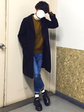 「COMME　CA COMMUNE（コムサコミューン）のアイテム」を使った、reposukeさん（メンズ・173cm）の冬コーディネート
