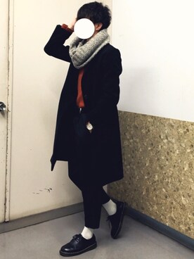 「COMME　CA COMMUNE（コムサコミューン）のアイテム」を使った、reposukeさん（メンズ・173cm）の冬コーディネート
