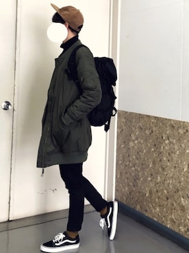「RAGEBLUE（レイジブルー）のアイテム（チノパンツ）」を使った、reposukeさん（メンズ・173cm）の冬コーディネート
