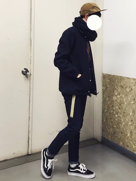 「COMME　CA COMMUNE（コムサコミューン）のアイテム」を使った、reposukeさん（メンズ・173cm）の冬コーディネート