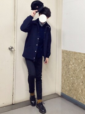 「RAGEBLUE（レイジブルー）のアイテム（チノパンツ）」を使った、reposukeさん（メンズ・173cm）の冬コーディネート