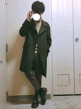 「COMME CA ISM（コムサイズム）のアイテム（その他アウター）」を使った、reposukeさん（メンズ・173cm）の冬コーディネート