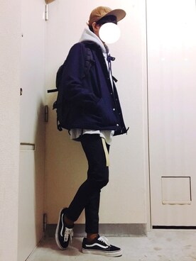 「RAGEBLUE（レイジブルー）のアイテム（チノパンツ）」を使った、reposukeさん（メンズ・173cm）の春コーディネート