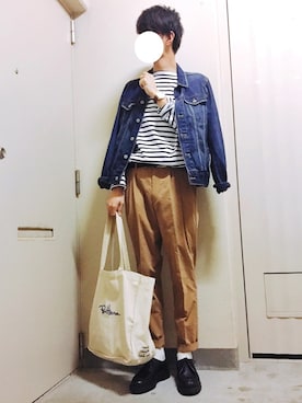 「COMME CA ISM（コムサイズム）のアイテム」を使った、reposukeさん（メンズ・173cm）の春コーディネート