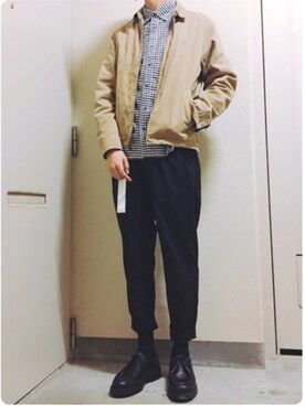 「COMME CA ISM（コムサイズム）のアイテム」を使った、reposukeさん（メンズ・173cm）の春コーディネート