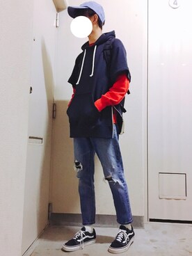 「COMME CA ISM（コムサイズム）のアイテム」を使った、reposukeさん（メンズ・173cm）の春コーディネート