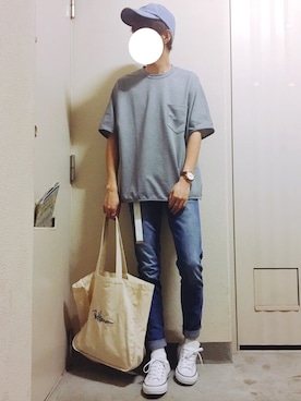 「COMME　CA COMMUNE（コムサコミューン）のアイテム」を使った、reposukeさん（メンズ・173cm）の春コーディネート