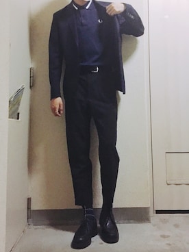「COMME CA ISM（コムサイズム）のアイテム（ジャケット/アウター）」を使った、reposukeさん（メンズ・173cm）の春コーディネート