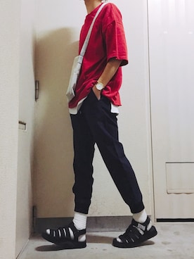「COMME　CA COMMUNE（コムサコミューン）のアイテム」を使った、reposukeさん（メンズ・173cm）の春コーディネート