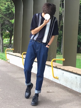 「COMME CA ISM（コムサイズム）のアイテム」を使った、reposukeさん（メンズ・173cm）の夏コーディネート