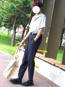 「COMME CA ISM（コムサイズム）のアイテム」を使った、reposukeさん（メンズ・173cm）の夏コーディネート
