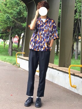 「COMME CA ISM（コムサイズム）のアイテム」を使った、reposukeさん（メンズ・173cm）の夏コーディネート