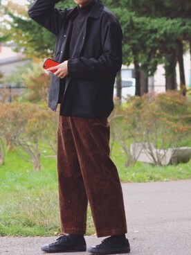 「JUNRED（ジュンレッド）のアイテム（ブルゾン）」を使った、reposukeさん（メンズ・173cm）の秋コーディネート