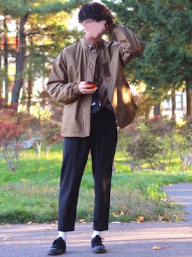 「COMME CA ISM（コムサイズム）のアイテム」を使った、reposukeさん（メンズ・173cm）の秋コーディネート
