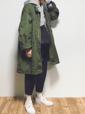「MONKEY TIME（モンキータイム）のアイテム（パーカー）」を使った、reposukeさん（メンズ・173cm）の冬コーディネート