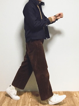 「JUNRED（ジュンレッド）のアイテム（ブルゾン）」を使った、reposukeさん（メンズ・173cm）の冬コーディネート