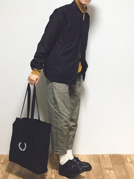 「JUNRED（ジュンレッド）のアイテム（ブルゾン）」を使った、reposukeさん（メンズ・173cm）の冬コーディネート