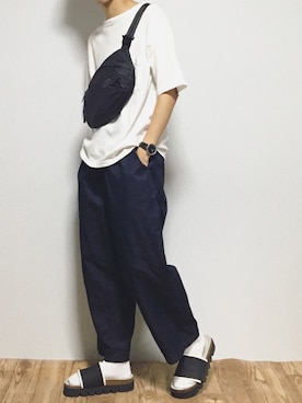 「THE NORTH FACE（ザノースフェイス）のGLAM HIP BAG（ボディバッグ/ウエストポーチ）」を使った、reposukeさん（メンズ・173cm）の夏コーディネート