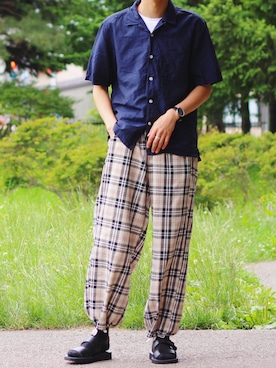 「COMME　CA COMMUNE（コムサコミューン）のアイテム」を使った、reposukeさん（メンズ・173cm）の夏コーディネート