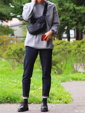 「THE NORTH FACE（ザノースフェイス）のGLAM HIP BAG（ボディバッグ/ウエストポーチ）」を使った、reposukeさん（メンズ・173cm）の秋コーディネート