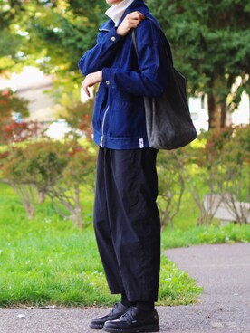 「rehacer（レアセル）のアイテム（ジャケット/アウター）」を使った、reposukeさん（メンズ・173cm）の秋コーディネート