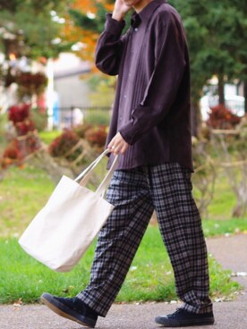 「YARD PLUS（ヤードプリュス）のアイテム（パンツ）」を使った、reposukeさん（メンズ・173cm）の秋コーディネート