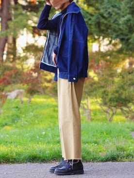 「rehacer（レアセル）のアイテム（ジャケット/アウター）」を使った、reposukeさん（メンズ・173cm）の秋コーディネート
