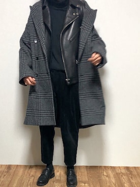 「jackrose」｜「アイテム（チェスターコート）」を使った、reposukeさん（メンズ・173cm）の冬コーディネート