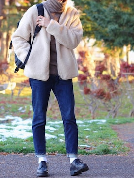 「FitUs（フィットアース）のアイテム」を使った、reposukeさん（メンズ・173cm）の冬コーディネート