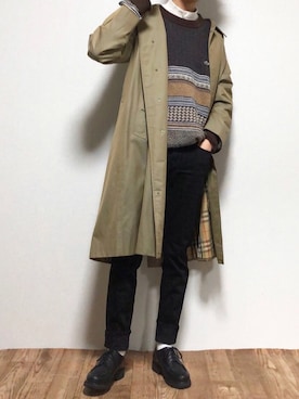 「YANUK（ヤヌーク）のアイテム（パンツ）」を使った、reposukeさん（メンズ・173cm）の冬コーディネート
