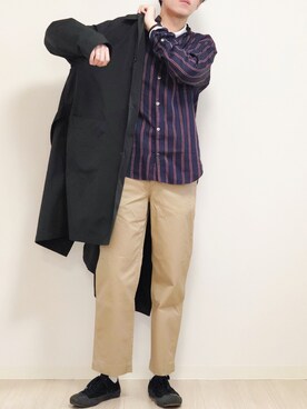 「平成最後のWEARISTAセンバツ」｜「アイテム（ステンカラーコート）」を使った、reposukeさん（メンズ・173cm）の春コーディネート