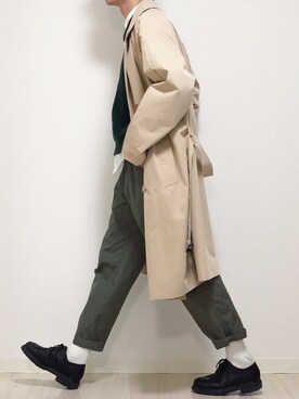 「YARD PLUS（ヤードプリュス）のアイテム（トレンチコート）」を使った、reposukeさん（メンズ・173cm）の春コーディネート