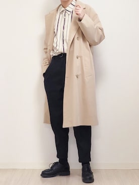 「YARD PLUS（ヤードプリュス）のアイテム（トレンチコート）」を使った、reposukeさん（メンズ・173cm）の春コーディネート