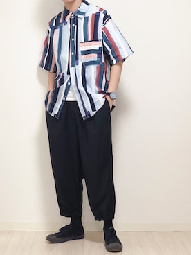 「NOT CONVENTIONAL（ノットコンベンショナル）のアイテム」を使った、reposukeさん（メンズ・173cm）の夏コーディネート