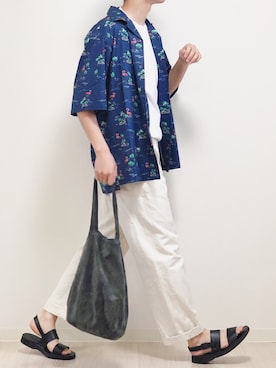 「YARD PLUS（ヤードプリュス）のアイテム」を使った、reposukeさん（メンズ・173cm）の夏コーディネート