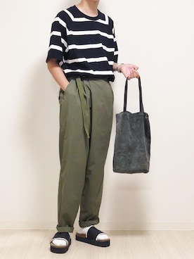 「Johnbull Private labo（ジョンブルプライベートラボ）のアイテム（パンツ）」を使った、reposukeさん（メンズ・173cm）の夏コーディネート