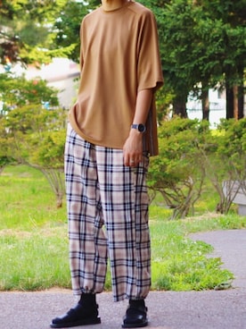 「NOT CONVENTIONAL（ノットコンベンショナル）のアイテム」を使った、reposukeさん（メンズ・173cm）の夏コーディネート