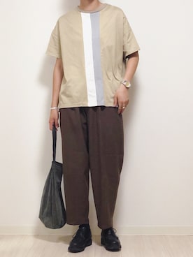 「Johnbull Private labo（ジョンブルプライベートラボ）のアイテム（パンツ）」を使った、reposukeさん（メンズ・173cm）の秋コーディネート