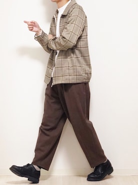 「EMMA CLOTHES（エマクローズ）のアイテム（ブルゾン）」を使った、reposukeさん（メンズ・173cm）の秋コーディネート