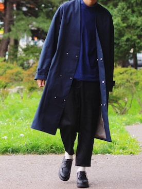 「CASPER JOHN（キャスパージョン）のアイテム（ノーカラージャケット）」を使った、reposukeさん（メンズ・173cm）の秋コーディネート