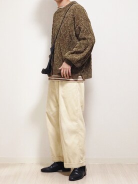 「DANTON（ダントン）のアイテム（パンツ）」を使った、reposukeさん（メンズ・173cm）の秋コーディネート