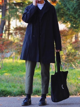 「coen（コーエン）のアイテム（その他アウター）」を使った、reposukeさん（メンズ・173cm）の秋コーディネート