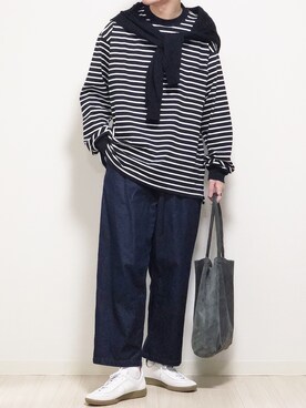「marka（マーカ）のアイテム（トップス）」を使った、reposukeさん（メンズ・173cm）の春コーディネート