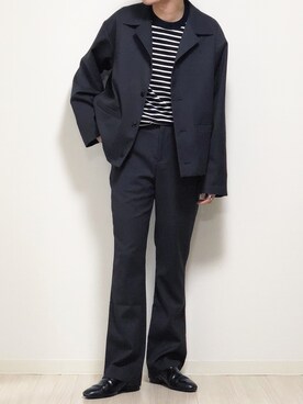 「marka（マーカ）のアイテム（トップス）」を使った、reposukeさん（メンズ・173cm）の春コーディネート