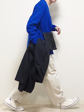 「Steven Alan（スティーブンアラン）のアイテム（ステンカラーコート）」を使った、reposukeさん（メンズ・173cm）の冬コーディネート