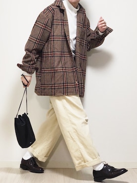 「DANTON（ダントン）のアイテム（パンツ）」を使った、reposukeさん（メンズ・173cm）の春コーディネート