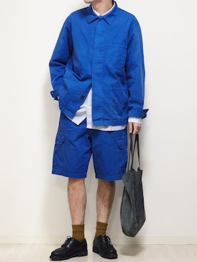 「UNIQLO（ユニクロ）のアイテム（カーゴパンツ）」を使った、reposukeさん（メンズ・173cm）の春コーディネート